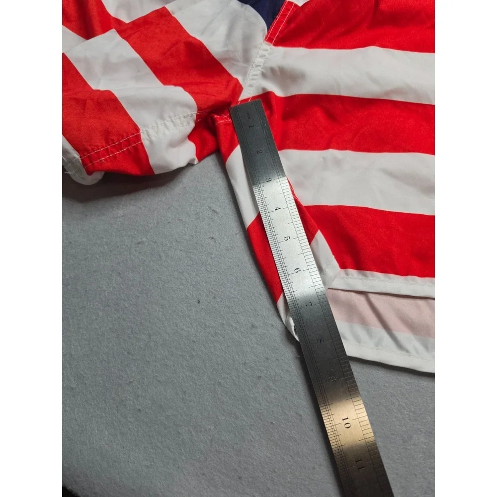 Rowdy Gentleman Swim Trunks Men's XL Multicolor Striped American Flag Mesh Lined